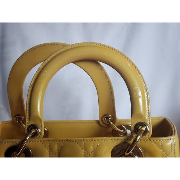 US Based Authentic Christian DIOR Lady Cannage Patent Leather Bag Shoulder strap - Picture 5 of 13